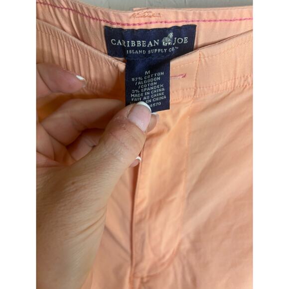 Caribbean Joe Men's Summer Orange Chino Shorts Size M - Picture 3 of 4